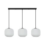 S009S 3H E27 Pendant Light – Opal & Black – Decorative Glass - Image 3