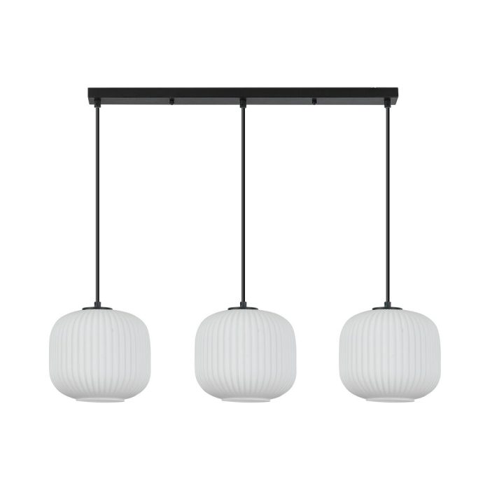 S009S 3H E27 Pendant Light – Opal & Black – Decorative Glass - Image 3