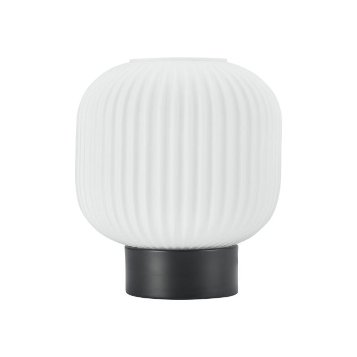 S009T 1H E27 Table Lamp – Opal & Black – Decorative Glass - Image 3