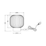 S009T 1H E27 Table Lamp – Opal & Black – Decorative Glass - Image 4