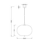 S011R 1H E14 Pendant Light – Opal & Black – Decorative Glass - Image 4