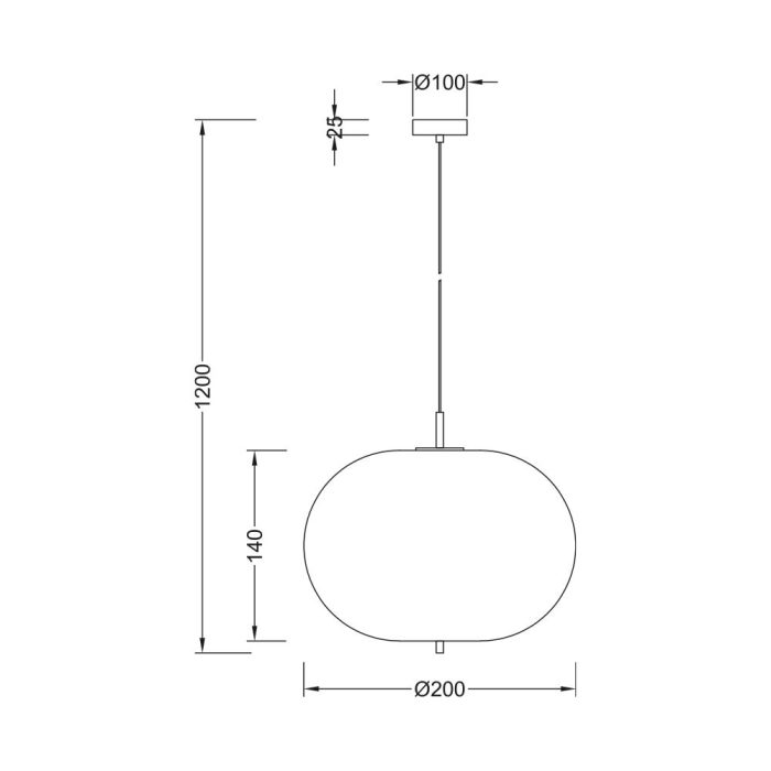 S011R 1H E14 Pendant Light – Opal & Black – Decorative Glass - Image 4