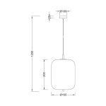 S011R 1H E14 Pendant Light – Opal & Black – Decorative Glass - Image 4
