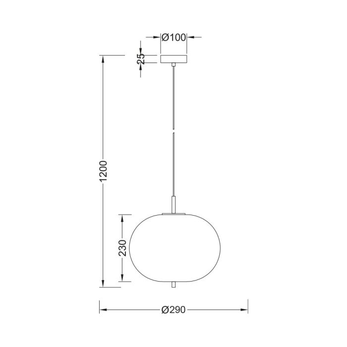S011R 1H E27 Pendant Light – Opal & Black – Decorative Glass - Image 4