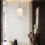 S011R 1H E27 Pendant Light – Opal & Black – Decorative Glass - Image 2