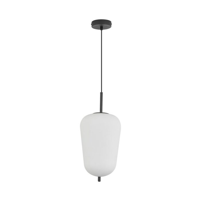 S011R 1H E27 Pendant Light – Opal & Black – Decorative Glass - Image 3