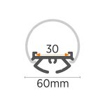 Alu profil viseći fi60x2000mm - Image 3