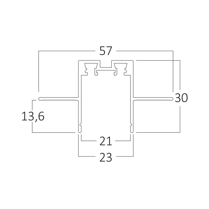 Magnetna šina ugradna 48V - crna - Image 2