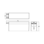 ZAVRŠNA KAPA ZA ULTRA SLIM MAGNETNU ŠINU - Image 2