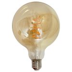 Sijalica E27 filament AMBER LED FLEX G125 4W 2200K 230V 300lm