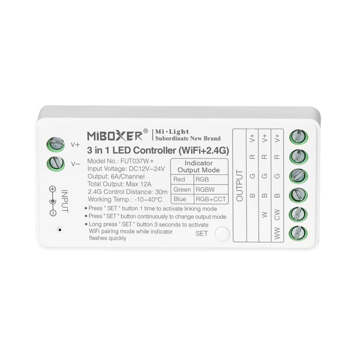 MIBOXER FUT037W+ 3 in 1 LED Strip Controller (WiFi+2.4G) - Image 2