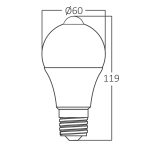 LED SIJALICA E27 SA SENZOROM 9W 806lm 3000K - Image 2
