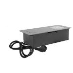 POP-UP crna nameštajska priključnica sa Wireless punjačem 15W + USB Tip-A+Tip-C 5V 2.1A 10W, 16A 250V-3600W - Image 3