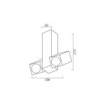 Plafonska lampa Duo Lumen Longa - Slika 2