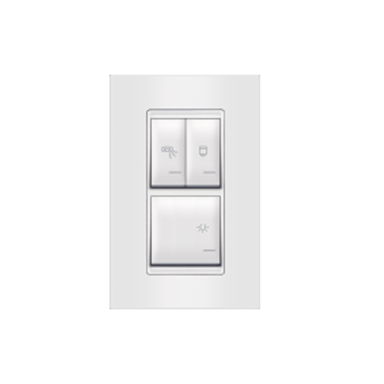 88 Aling Experience set sklopki sa indikatorom za kupatilo vertikalna univerzalna 3x16AX 250V 72323 - Slika 2