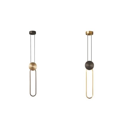 LED visilica Linea 120x480mm – crno-zlatna / zlatno-crna