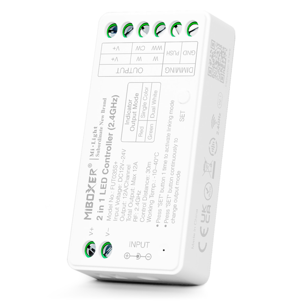fut035s+ Miboxer FUT035S+ 2 u 1 CCT & Single Color LED Controller (2.4GHz) - Slika 1