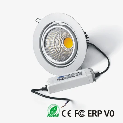 Klasik ugradna COB LED svetiljka 20W, izrez Ø170 mm – slika 1