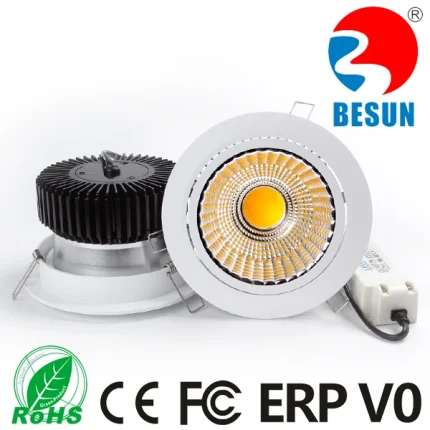 Klasik ugradna COB LED svetiljka 30W, izrez Ø145 mm – slika 1