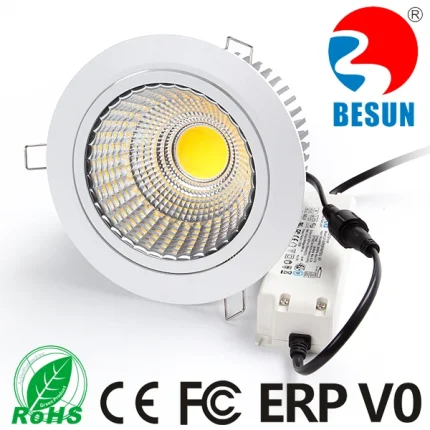 Klasik ugradna COB LED svetiljka 30W, izrez Ø145 mm – slika 2