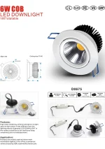 Klasik ugradna COB LED svetiljka 6W, izrez Ø75 mm – slika 7