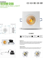 Kvadra ugradna COB LED svetiljka 1×10W – slika 7