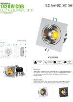 Kvadra ugradna COB LED svetiljka 1×20W – slika 5