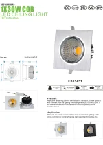 Kvadra ugradna COB LED svetiljka 1×30W – slika 5