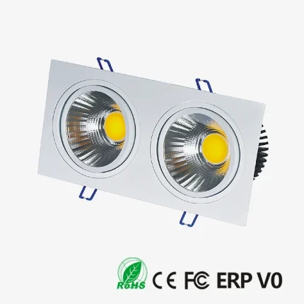 Kvadra ugradna COB LED svetiljka 2×20W – slika 1