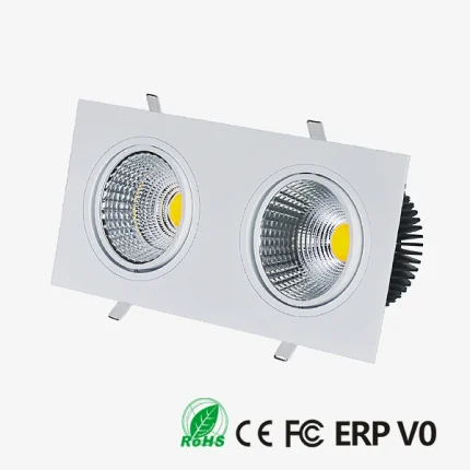 Kvadra ugradna COB LED svetiljka 2×30W – slika 2