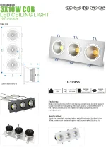 Kvadra ugradna COB LED svetiljka 3×10W – slika 6